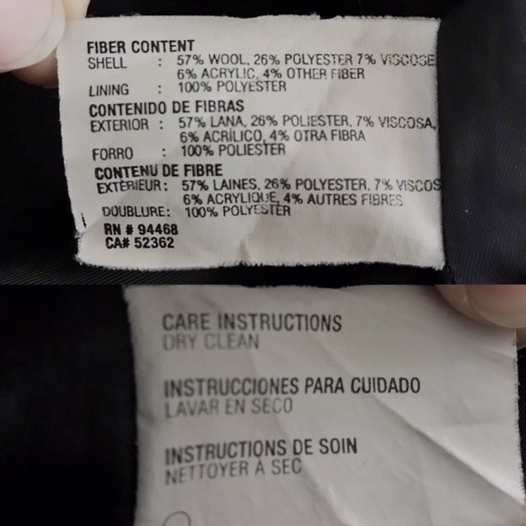 •ESPRIT• EUC Chic Tailored Fit Blended Wool Coat - Picture 7 of 8